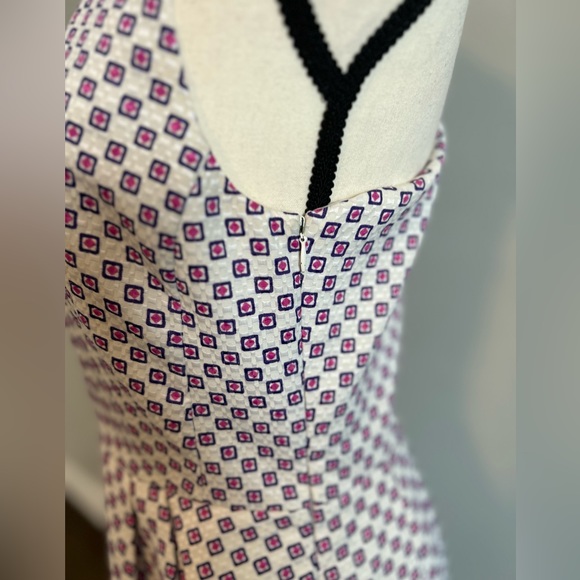 Preppy CLUB MONACO "Salma" Cross Back Pegged Midi Women's Dress SZ 6 - Picture 11 of 13